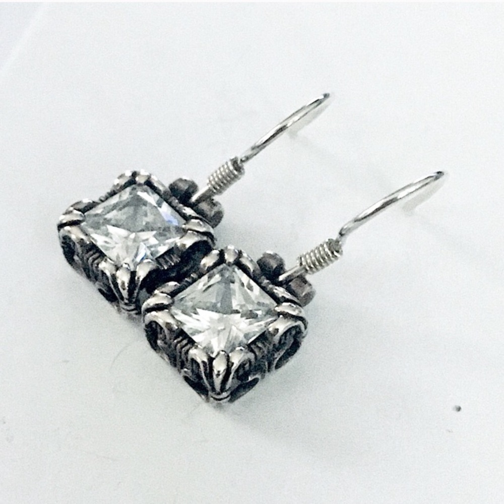 SILPADA Uptown Sterling Silver 925 CZ Earrings - Picture 2 of 5